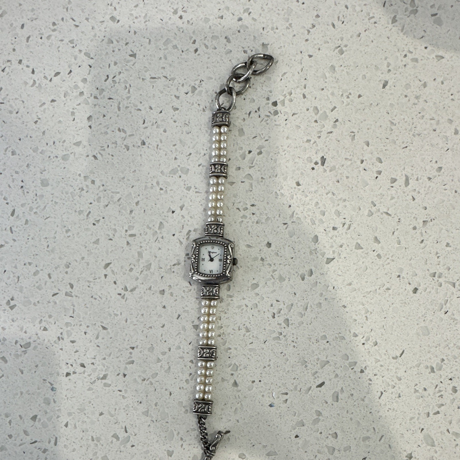 Brighton Emporia Women’s Dress Faux Pearl Bracelet Quartz – vintage 1990