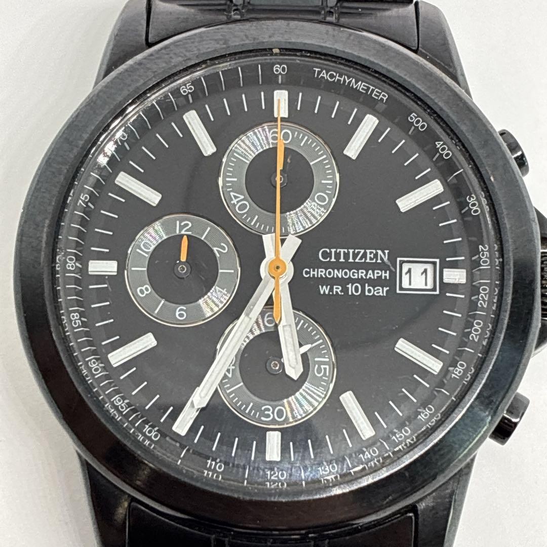 Citizen Chronograph 0510-K006414 Quartz Watch Black 10 Bar