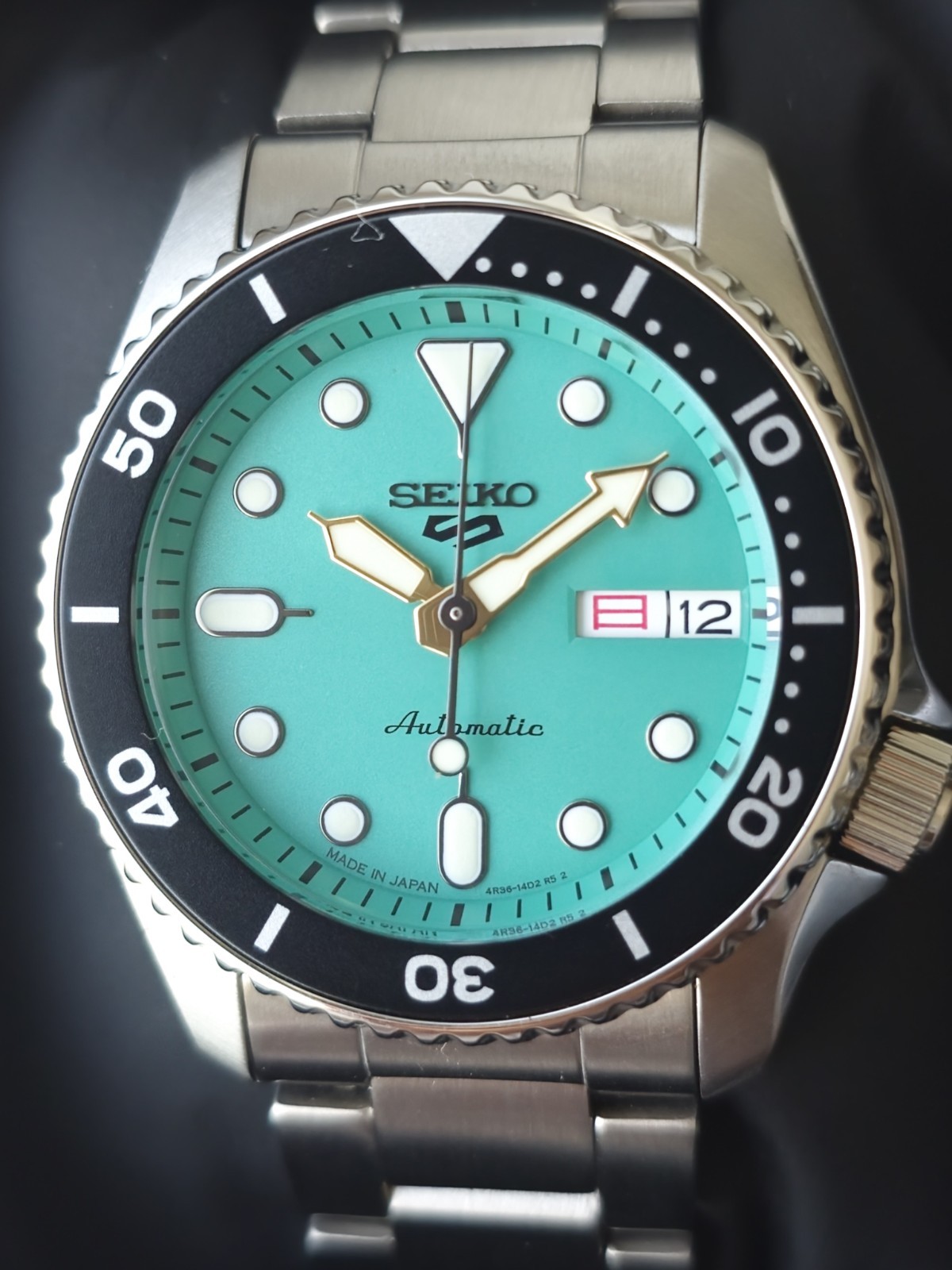Seiko 5 Sports JDM SBSA229 Stainless Steel Turquoise/Mint Dial 38mm – US Seller