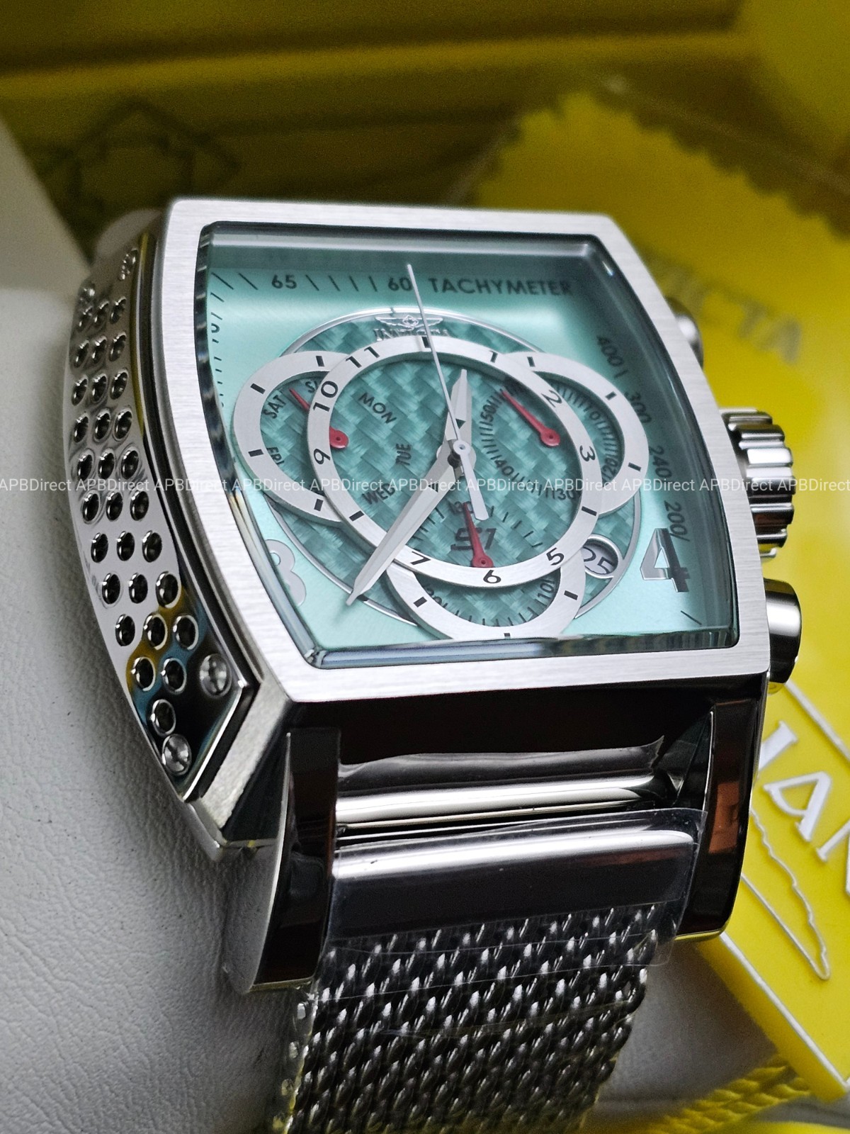 Invicta – S1 Rally – Blue Glass Fiber – Milanese Swiss Z60 FE Chrono Mens Watch