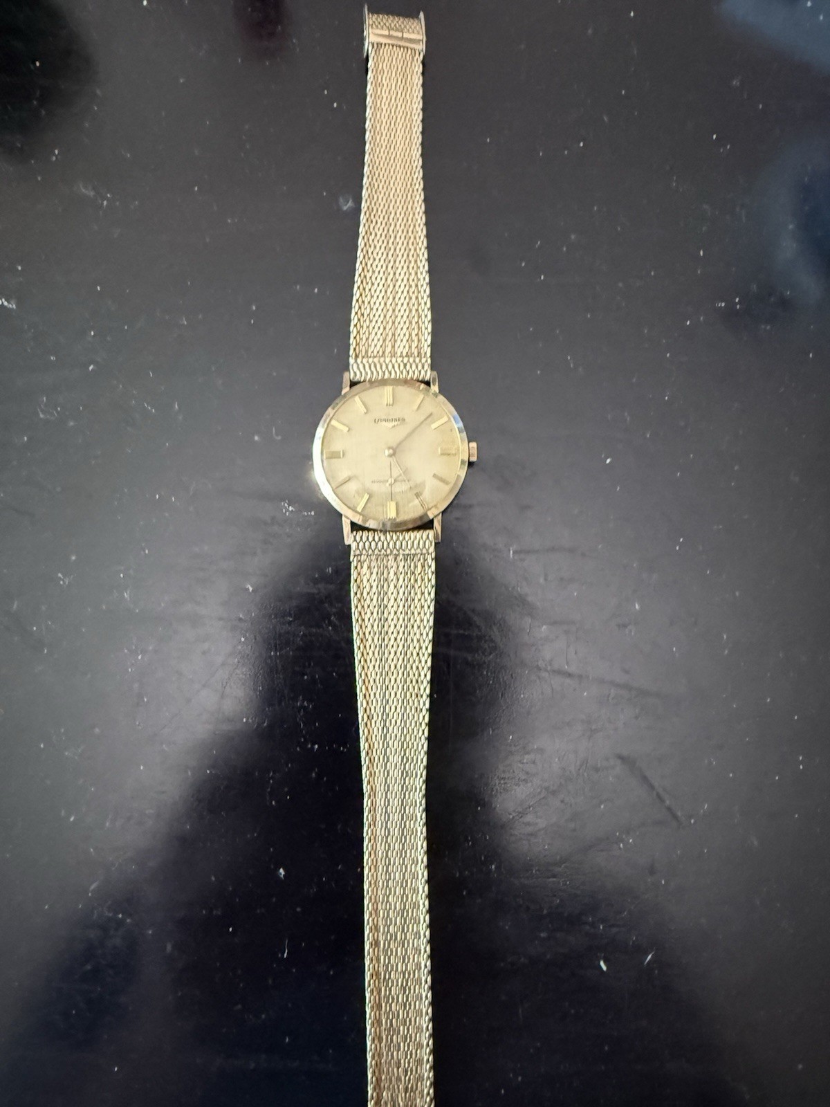 Vintage Longines Manual Wind 10K Gold Filled Gold Mesh Band Watch – men watch