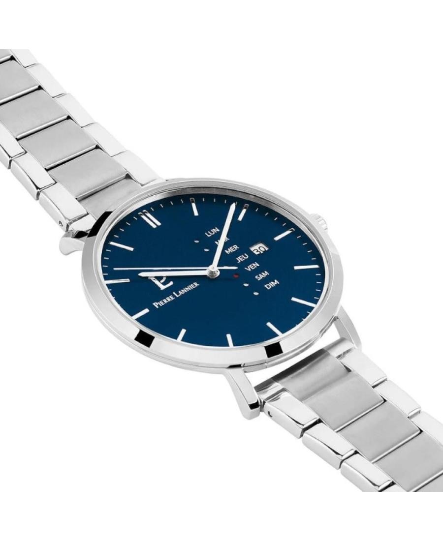 PIERRE LANNIER Men Analog Quartz Casual Watch Classic Dress Blue Dial Waterproof