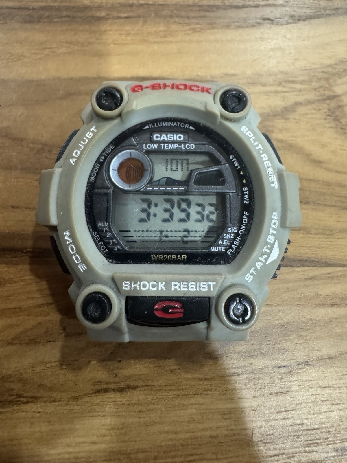 Casio G-Shock DW-6900C-S1 Tan Desert Digital Watch AS-IS Moon Tide WR20BAR