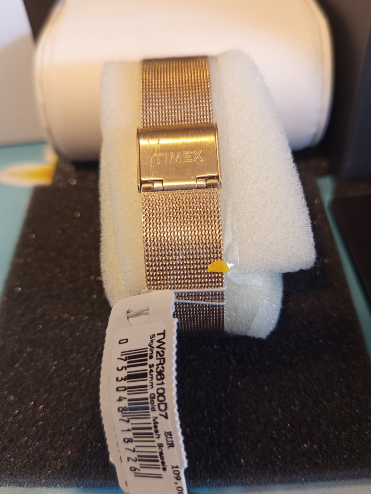 Timex Skyline 34mm Gold Mesh Bracelet Watch TW2R36100D7 NEW Wristwatch