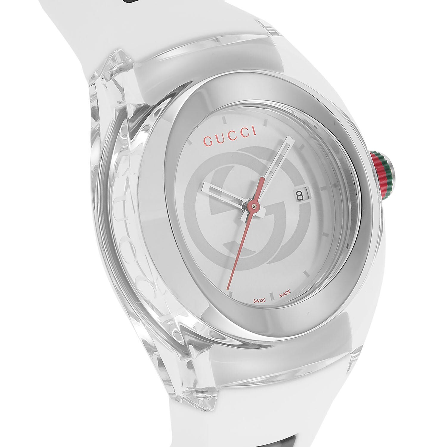 Gucci Women’s Sync L White Rubber Strap Quartz Watch – YA137302 ($670 MSRP)