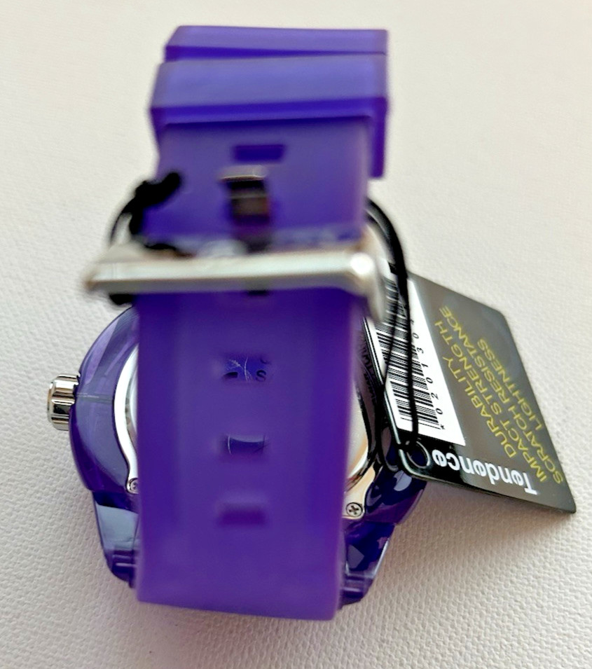 Tendence First Rainbow Watch Violet Hi Tech Polycarbonate Quartz 52 MM NWT