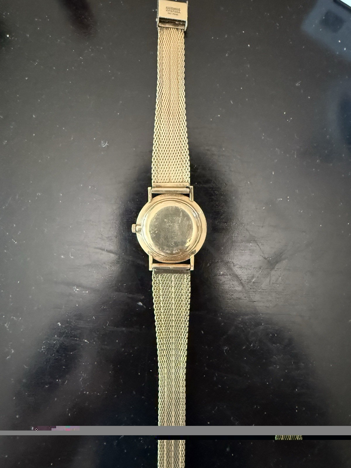 Vintage Longines Manual Wind 10K Gold Filled Gold Mesh Band Watch – men watch