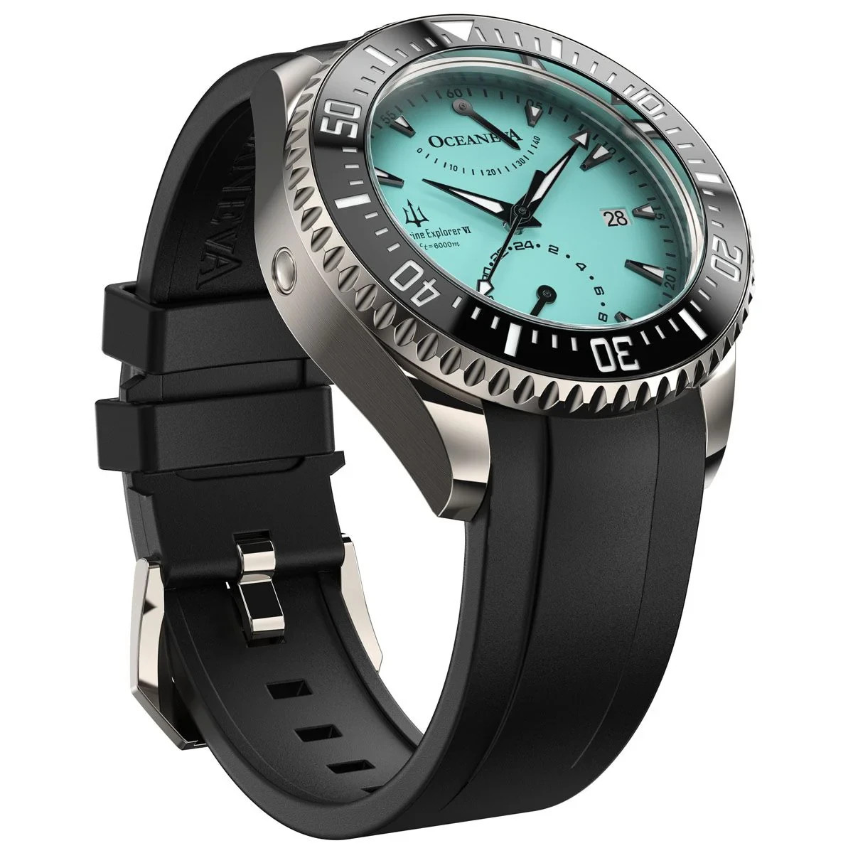 Oceaneva Power Reserve 6000m Automatic Grade 5 Titanium Watch Yellow