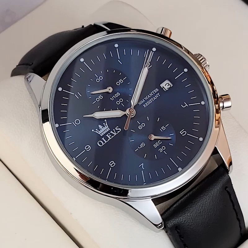 OLEVS 2880 Luminous Multifunctional Male Top Quality Calendar Quartz Watch