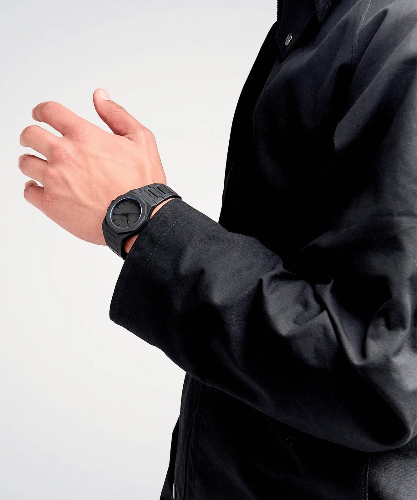 D1 MILANO PCBJ10 Shadow 40.5mm Black Polycarbonate Men’s Watch 5ATM