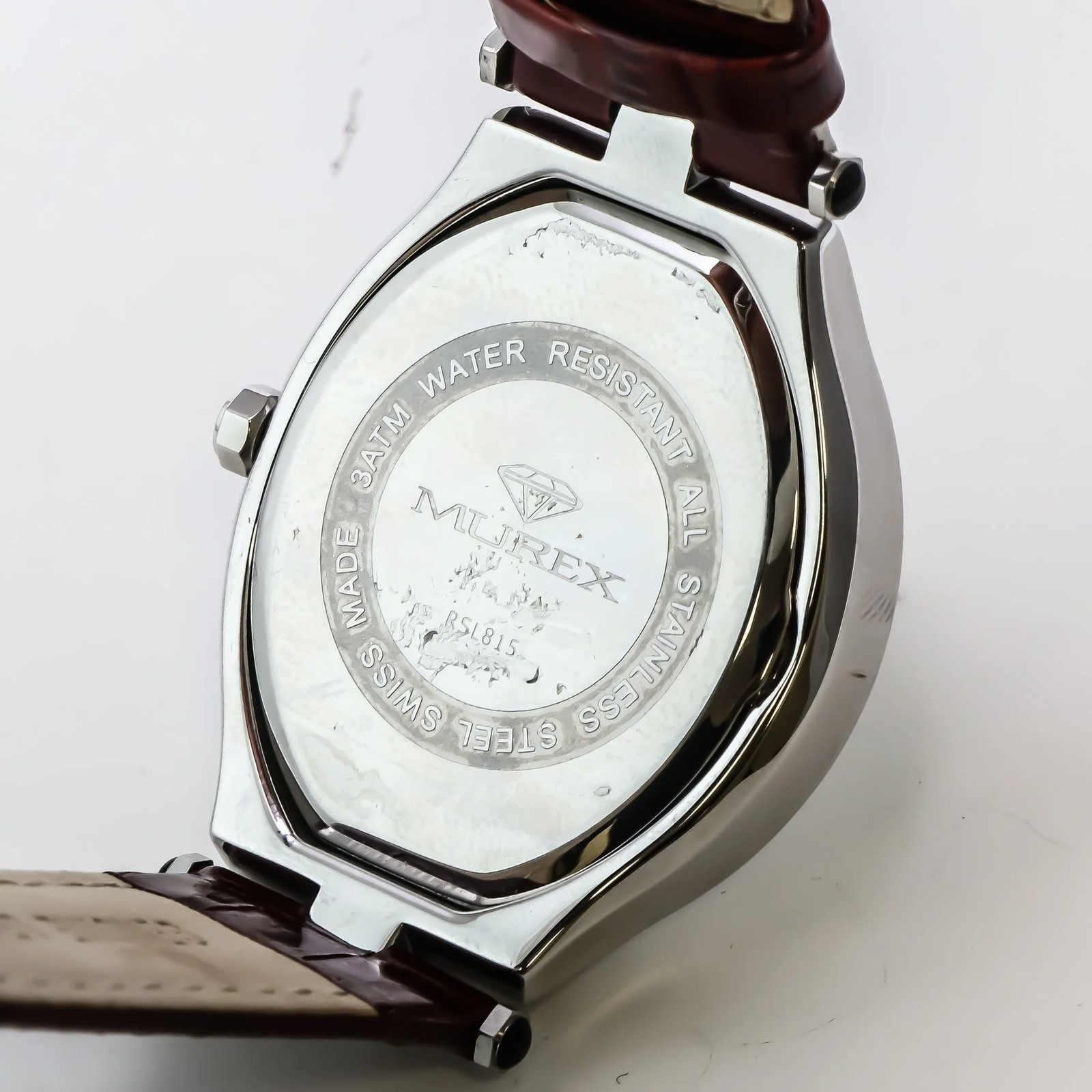 Murex – Swiss Diamond Watch – Red Strap – RSL815-SL-D-7 Swiss Quartz 34 x 41 mm