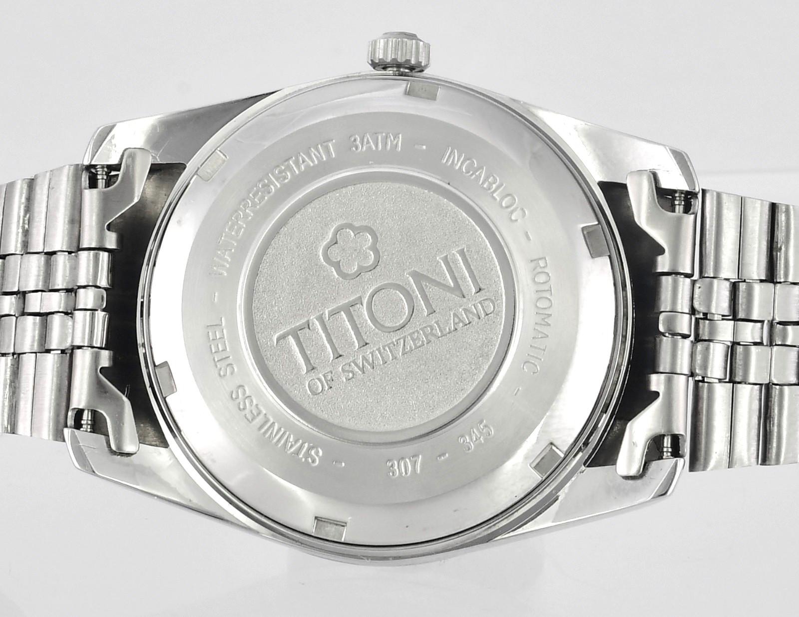 Vintage TITONI Airmaster 25 Jewels Rotomatic S/Steel Mens Wrist Watch 307 – 345