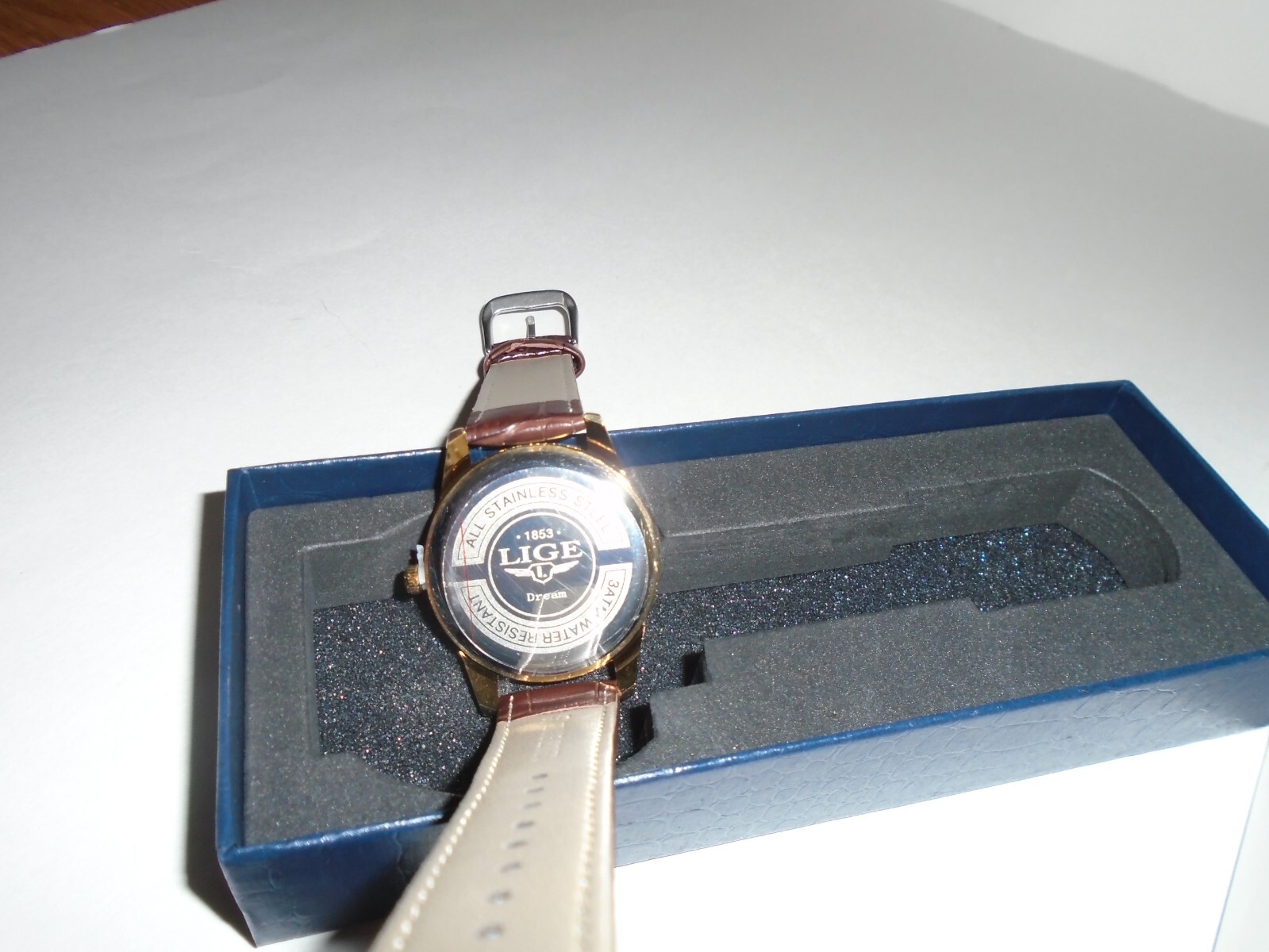Lige Gold & Black Wristwatch #1853 New In Box