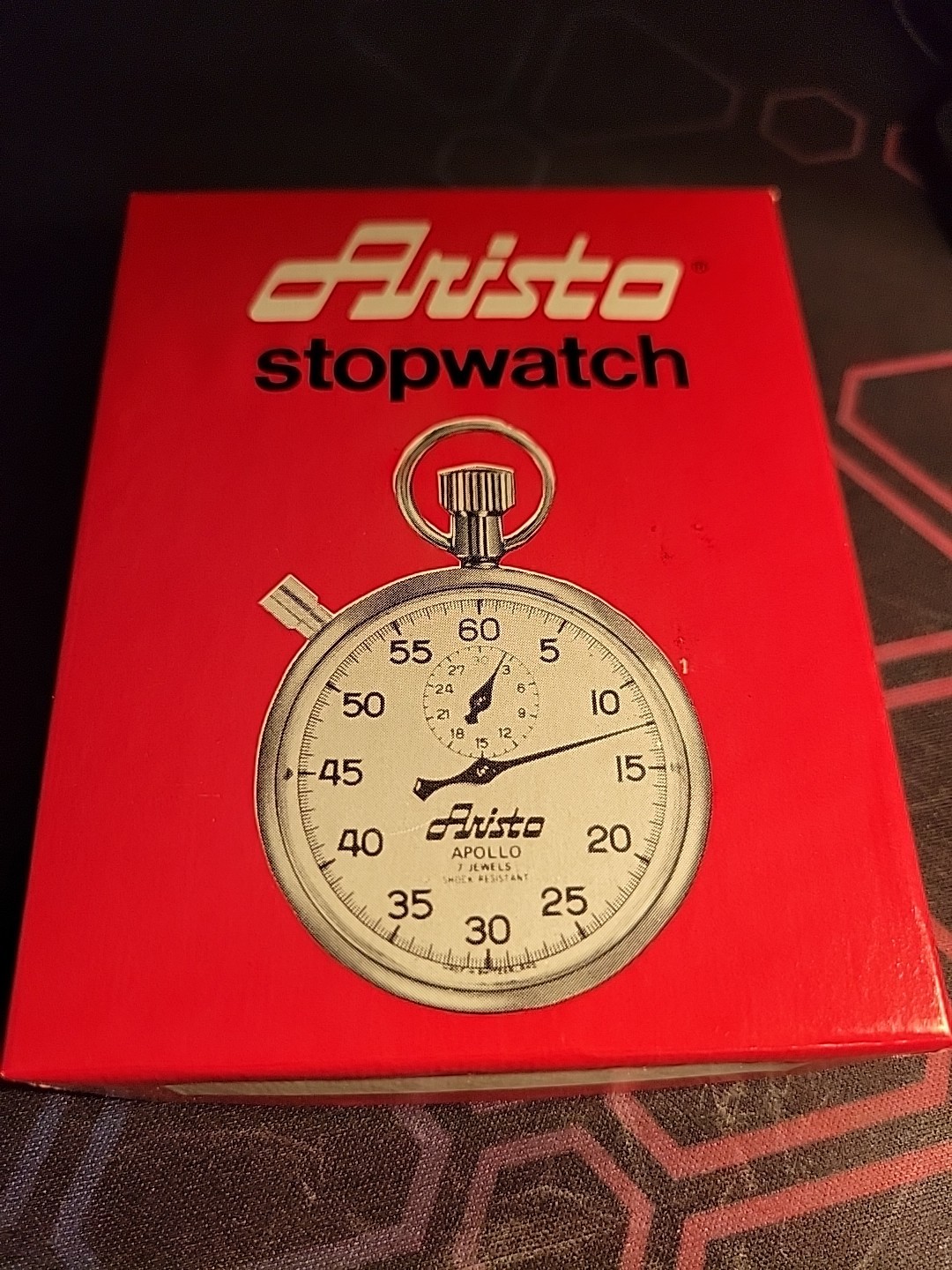 Ermex Watch 1986 NOS Gold Toned Circular Square Brushed Silver Works Mint Aristo