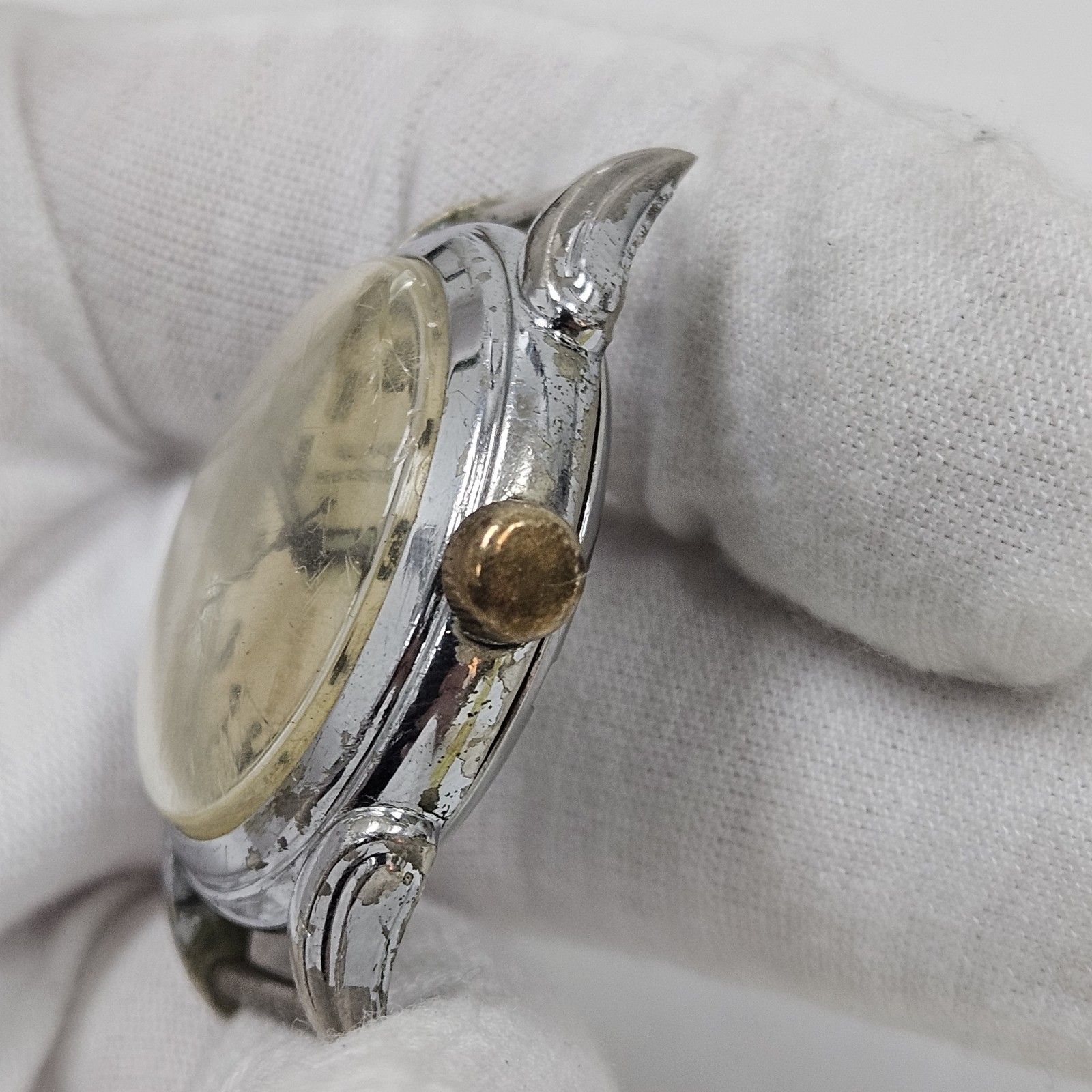 Vintage Men’s Waltham 6/0-D 17 Jewel Military Wrist Watch Running Scarce USA