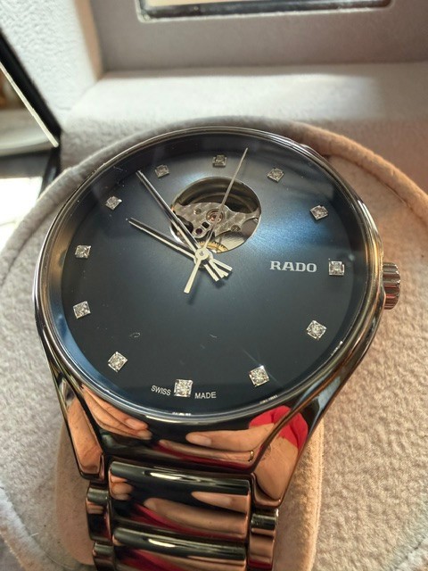 Rado True Automatic 40mm Hi-Tech Ceramic Diamonds Papers and Rewinder