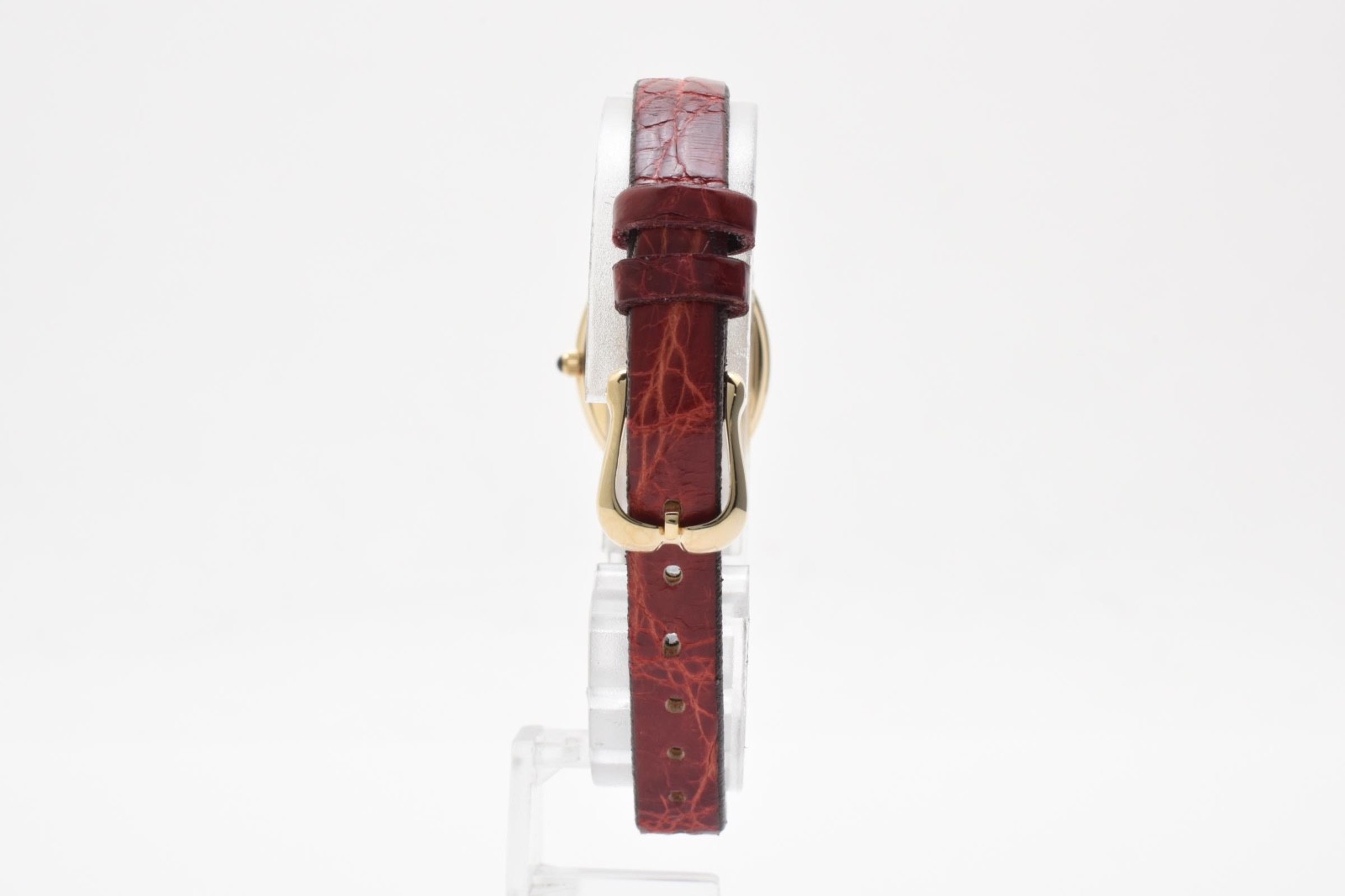 [Mint] SEIKO Exceline 1F20-6A4A Gold MOP Dial Red Leather Quartz Women’s Watch