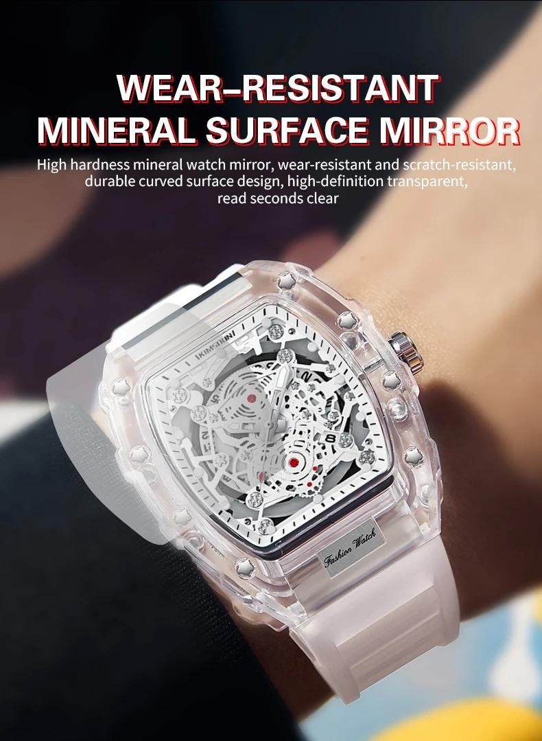 KIMSDUN Transparent Men’s Watch Quartz Wristwatch Luminous Waterproof watch