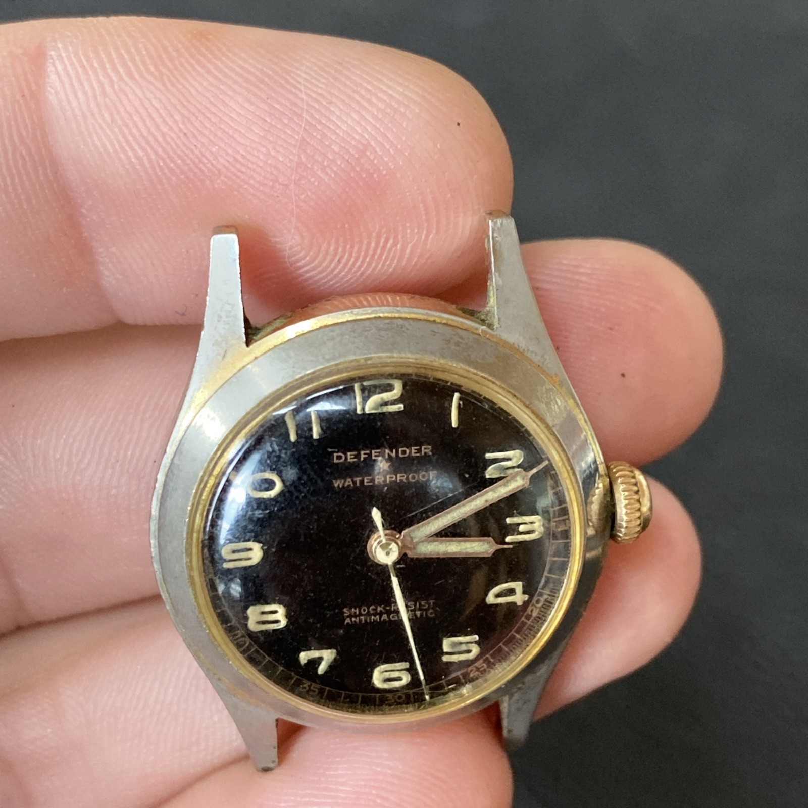 1940s WWII Defender Mechanical Watch Waterproof Shock Resistant Anti-Magnetic