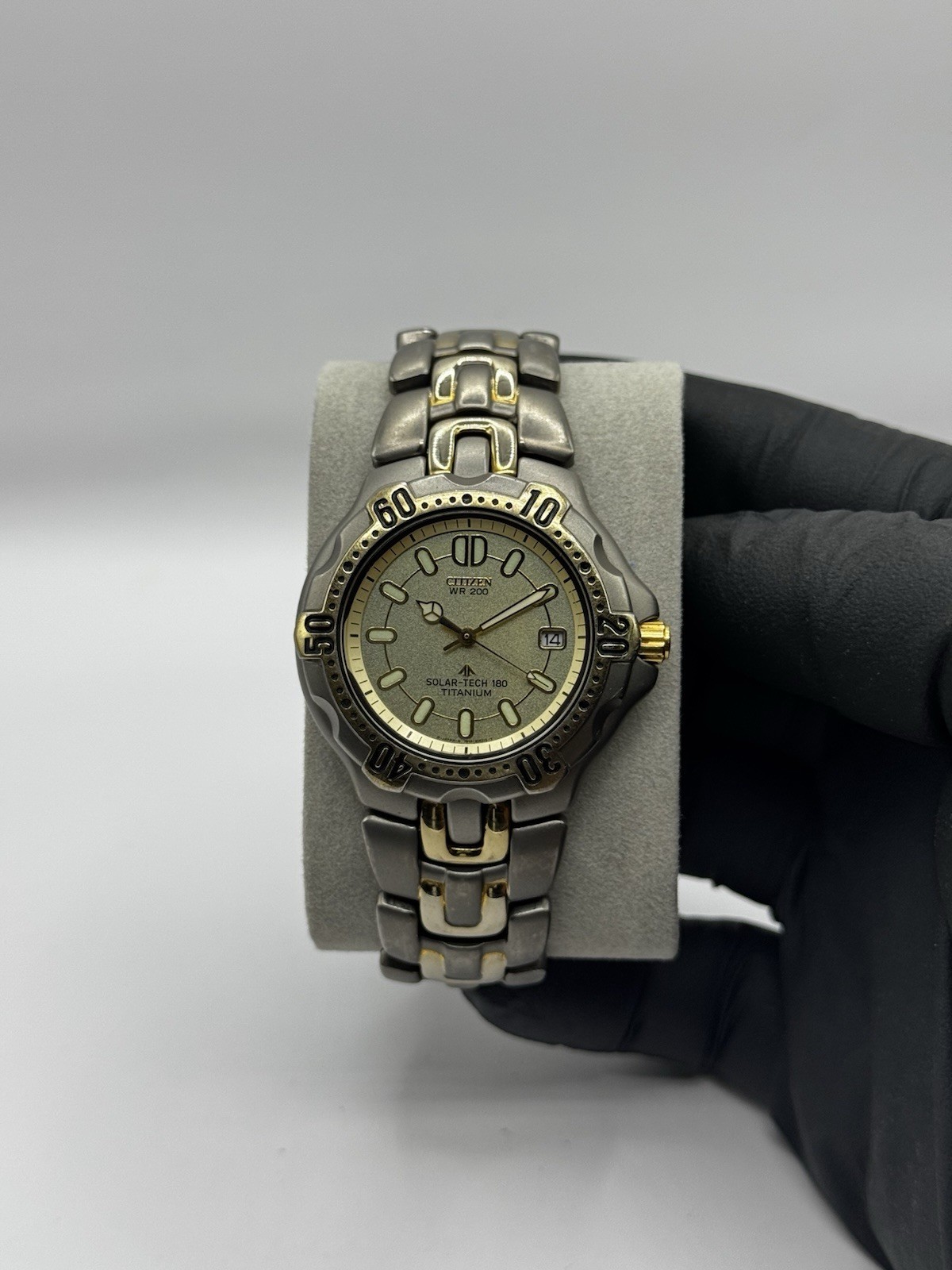 Citizen Titanium Eco-Drive 180 Two-Tone Bracelet 200 Meters Diver Date