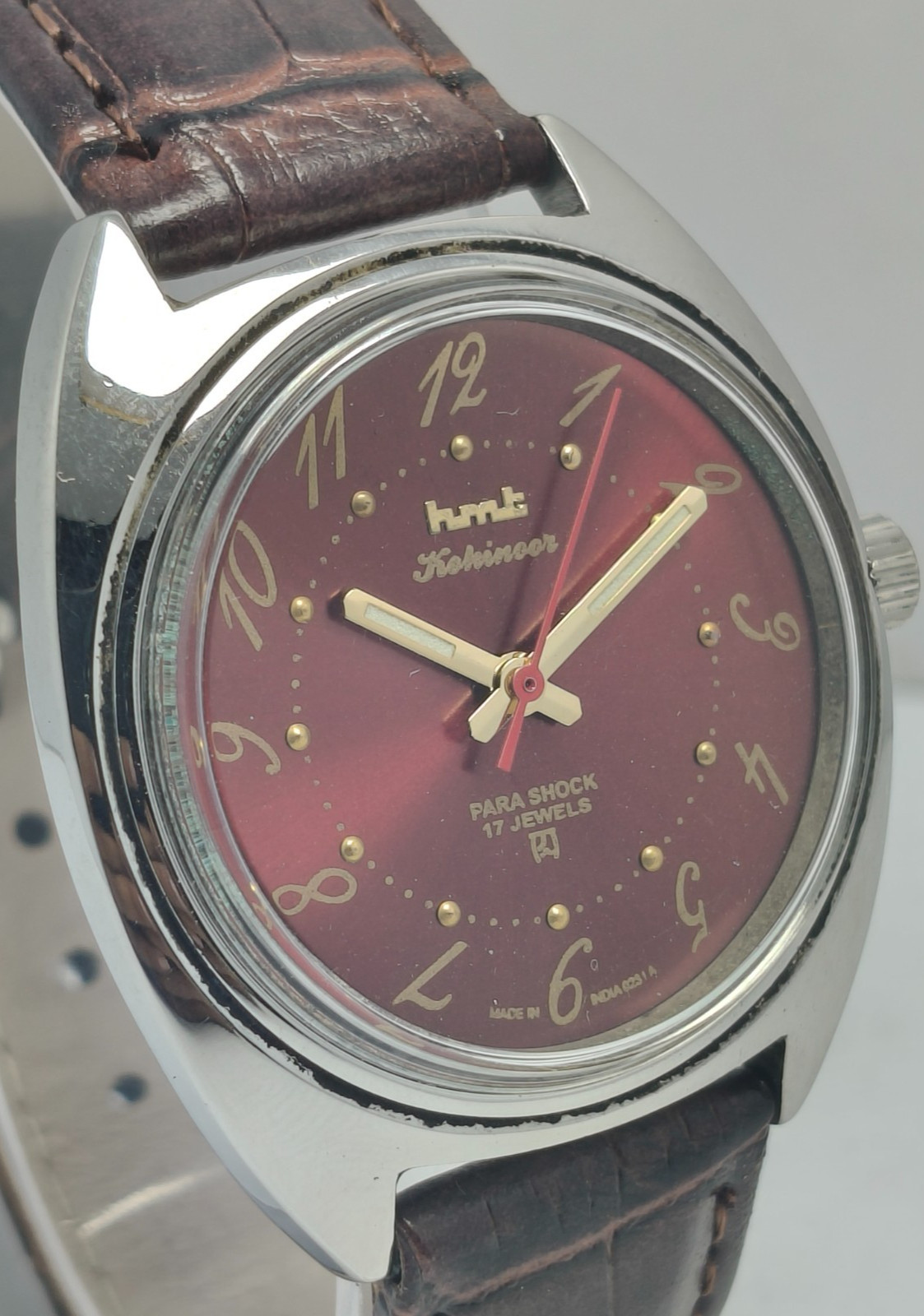 HMT Kohinoor 17J Hand Winding Wrist Watch For Men’s In Working Condition