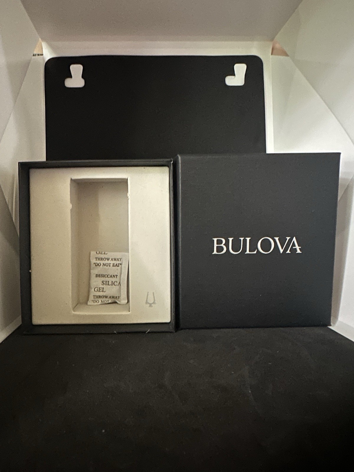 Bulova Diamonds Quartz Dress Watch Black Dial Gold Case Black Leather Strap Box
