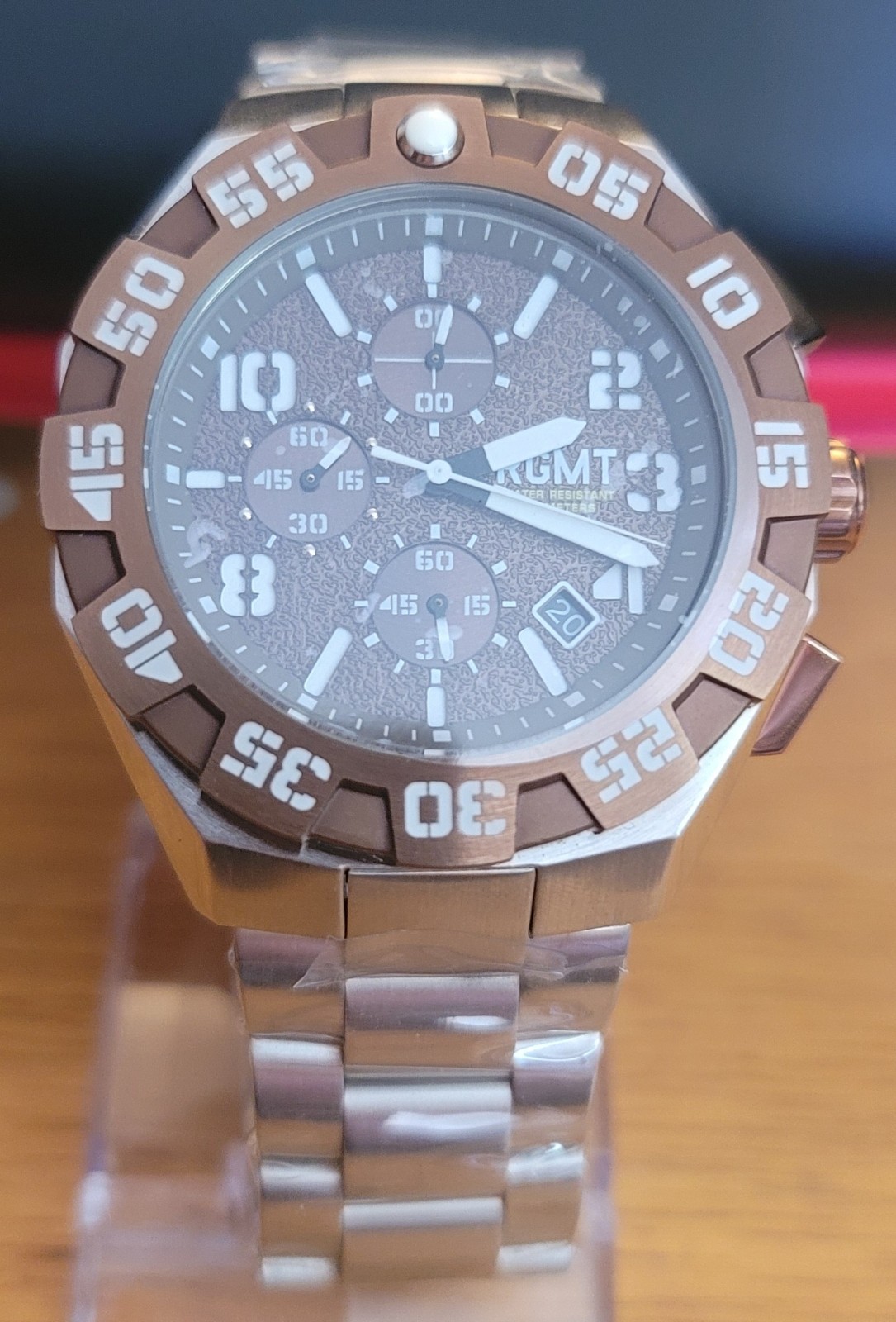 RGMT RG-8005-66, Brown, Field Master Chronograph US Shipper!!!!!