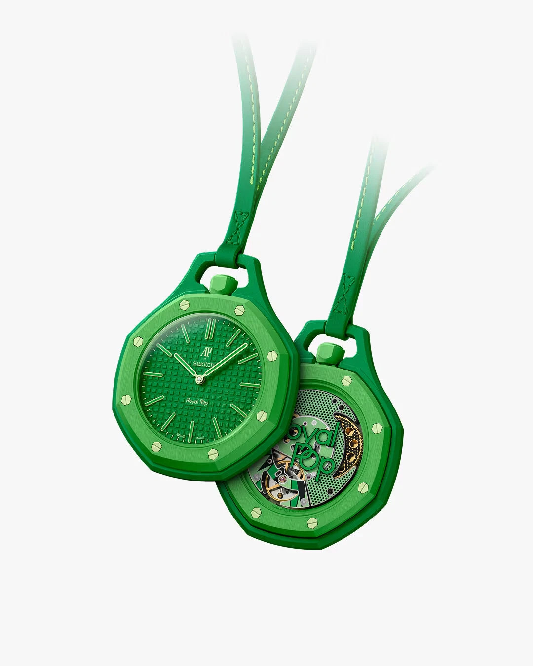 Swatch × Baupers Royal Pop Green Eight-Color Green Mechanical Watch