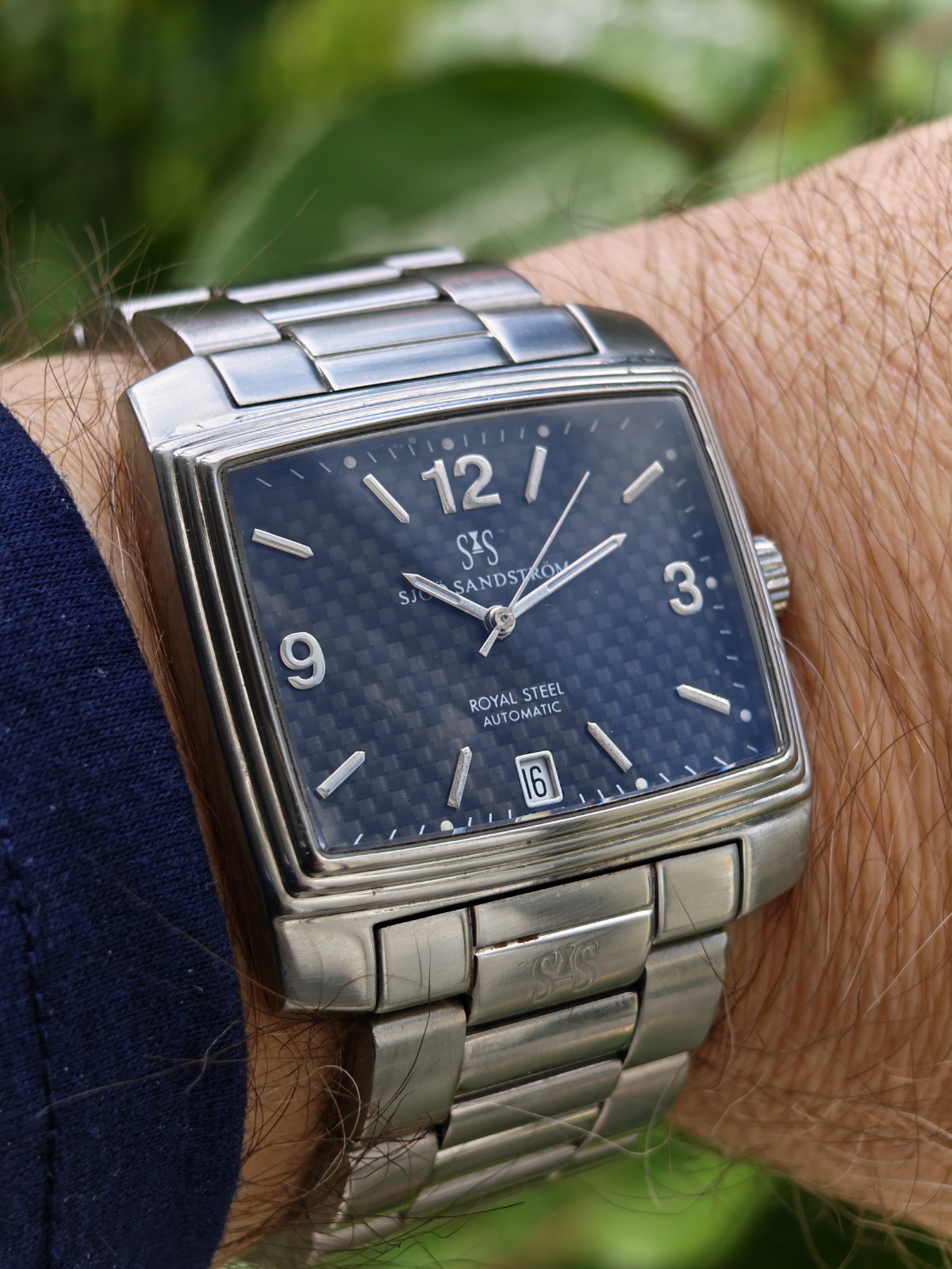Sjoo Sandstrom Quattro Watch Automatic Date Royal Steel Mens Made In Sweden
