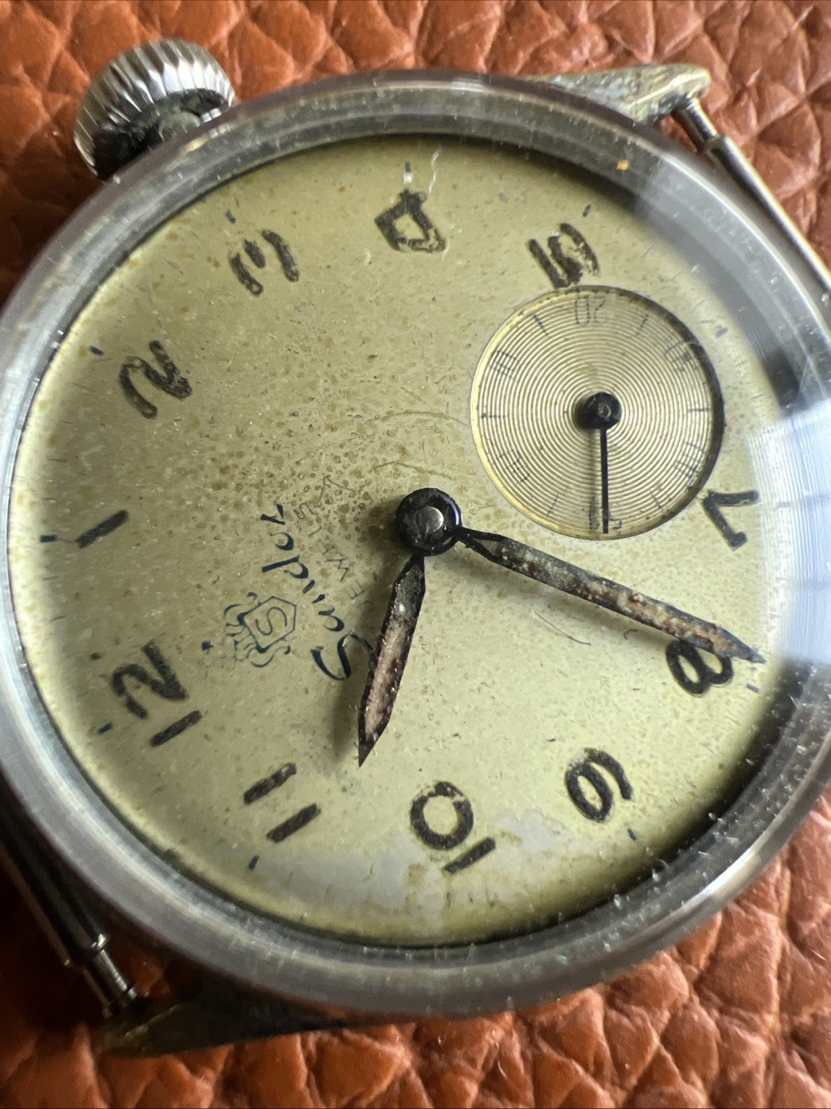 Vintage Men’s Sandoz Military Watch 17J Cal 200 30.5mm Running
