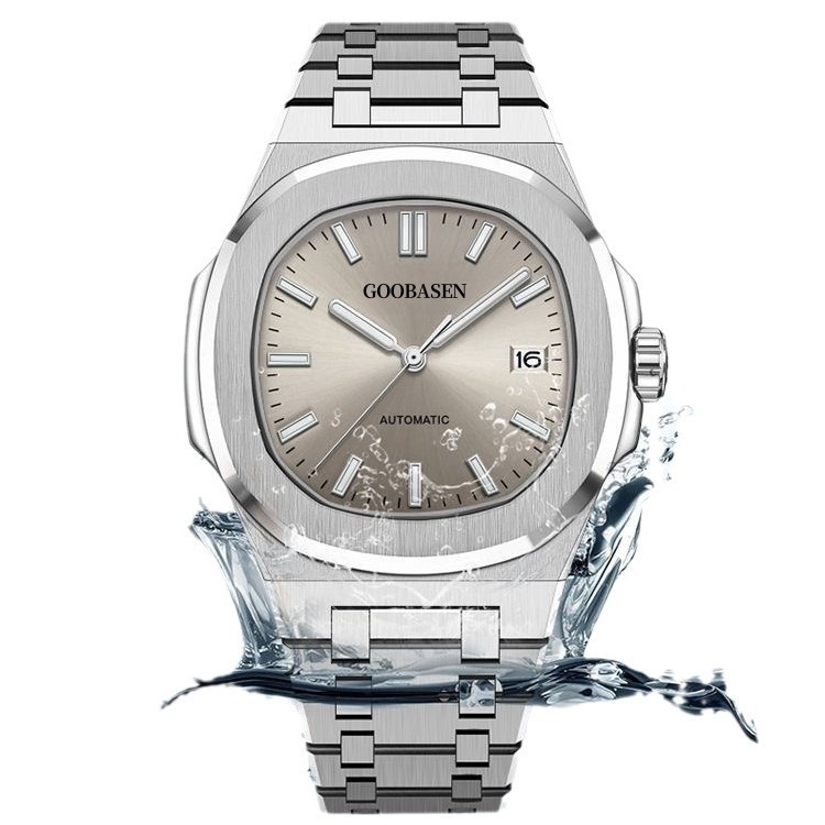 Luxury Automatic Watch Stainless Steel Date Mens Silver Dial Premium Classic
