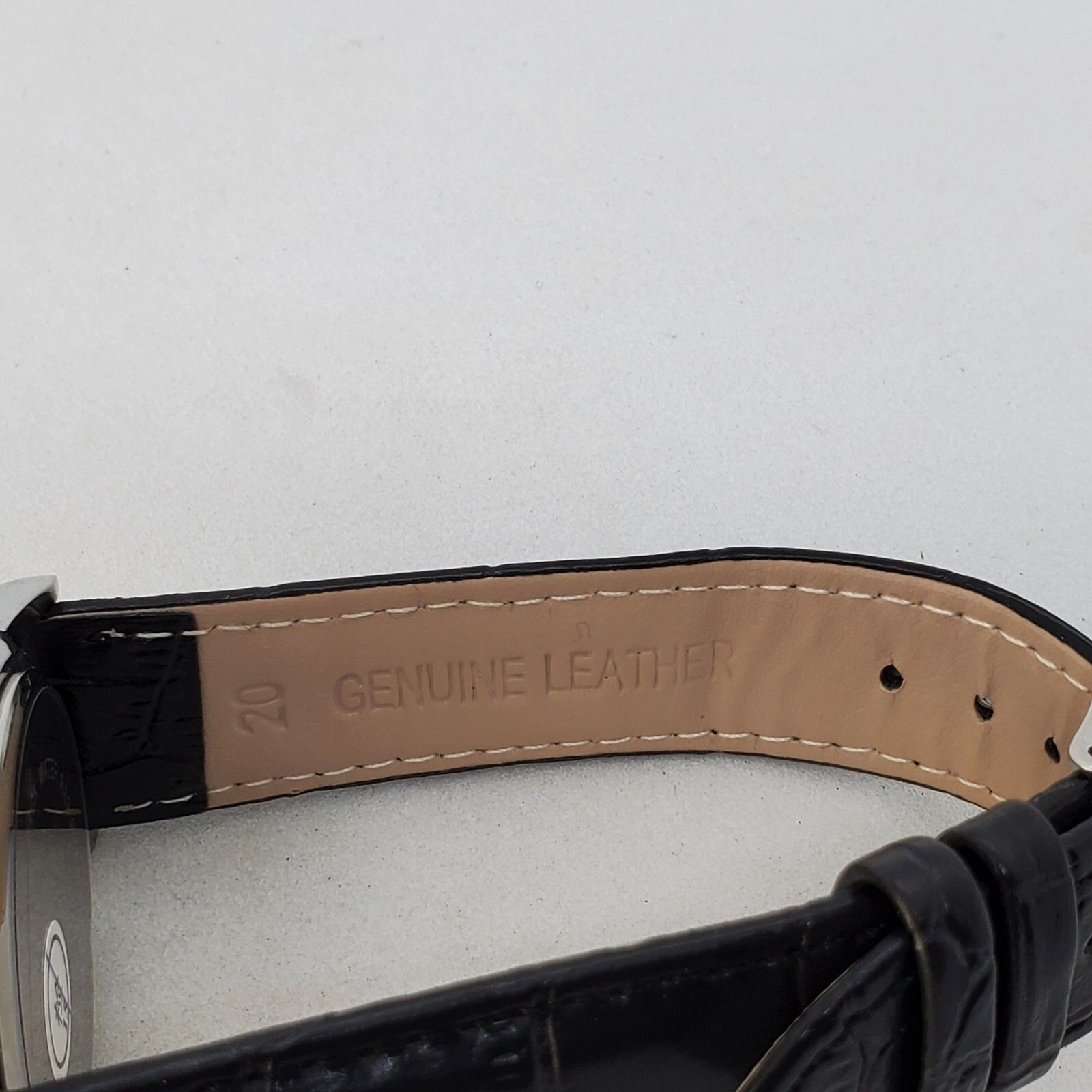 40MM Men’s Watch Black Dial Gray Case Black Leather Bands Roman Numerals Date