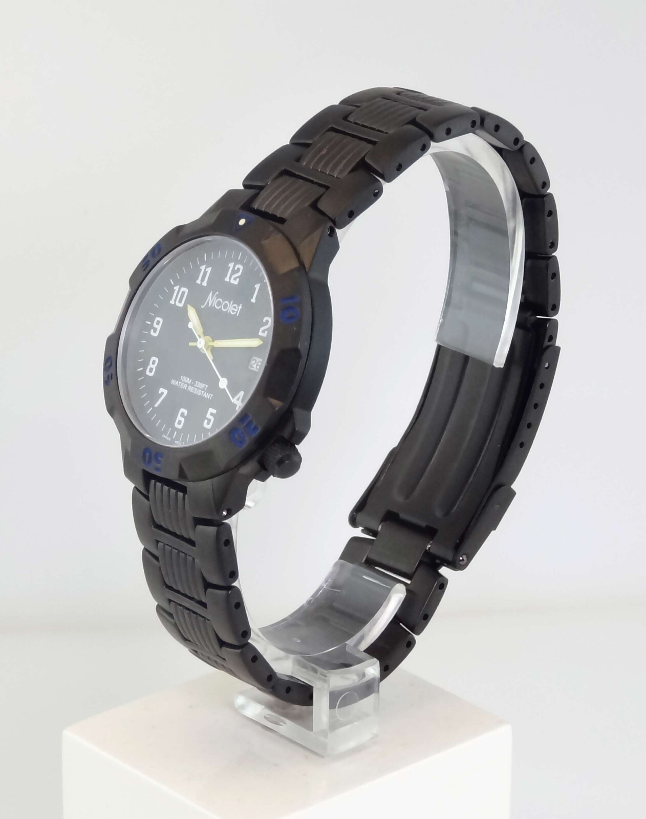 NICOLET NC-1018 ALL TITANIUM DEEP DIVER WATCH 100-M NEW (VERY RARE — ONLY 125)