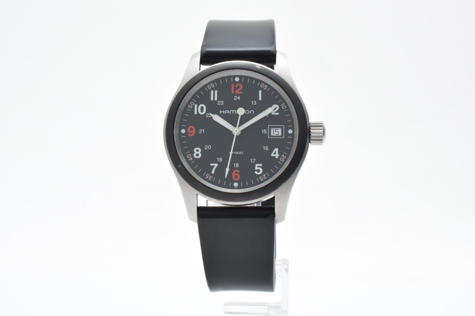 [EXC+5] Hamilton Khaki Field H684210 Quartz Black Dial Men’s Watch