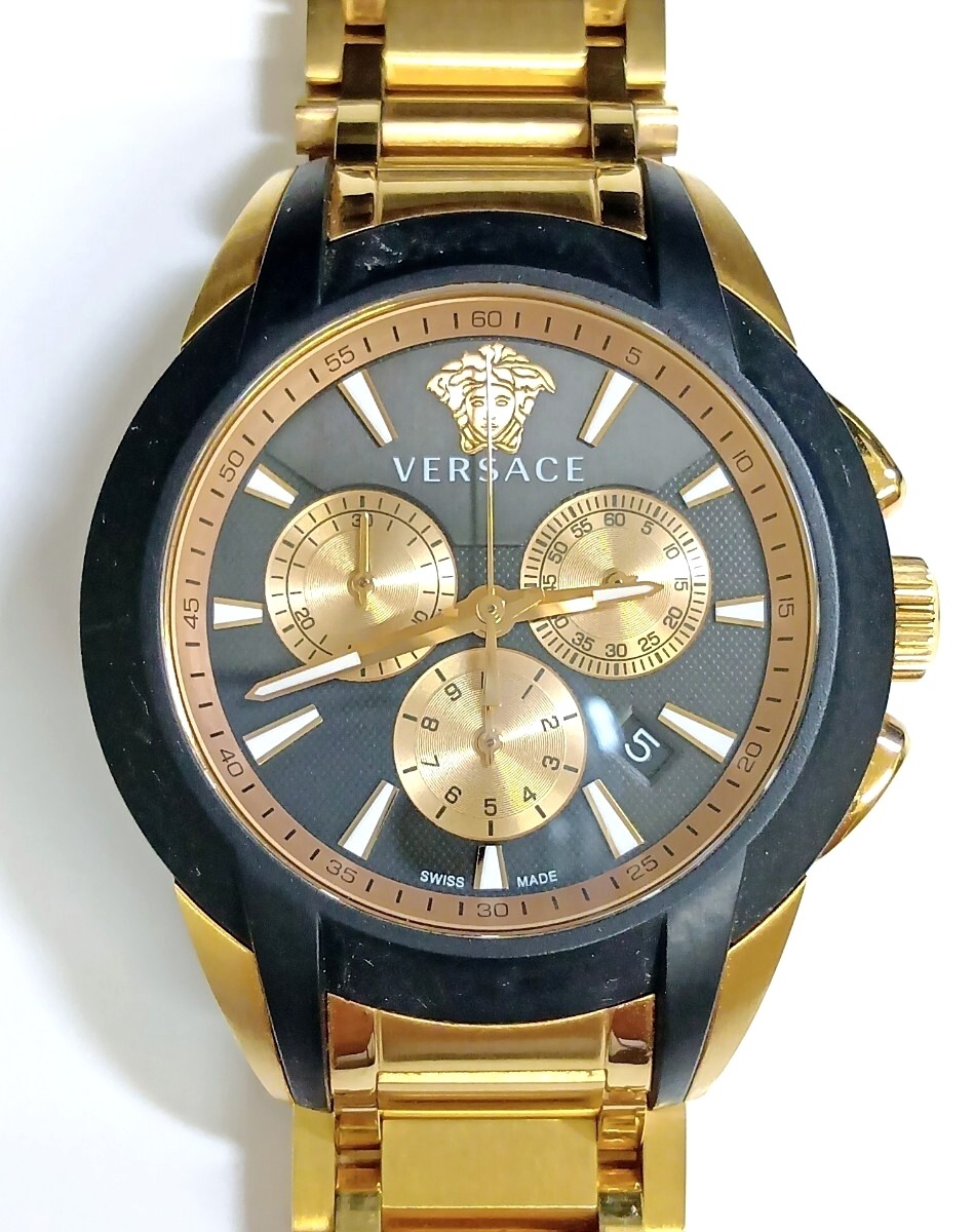 [B1Y] Versace Chrono Classic Black Dial Quartz Men’s Watch VEM800318 [r5s]