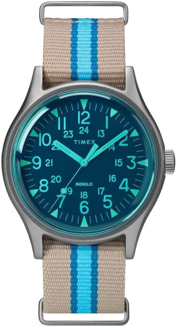TIMEX TW2T25300 MK1 California Analog Nylon Wristwatch Sky Blue