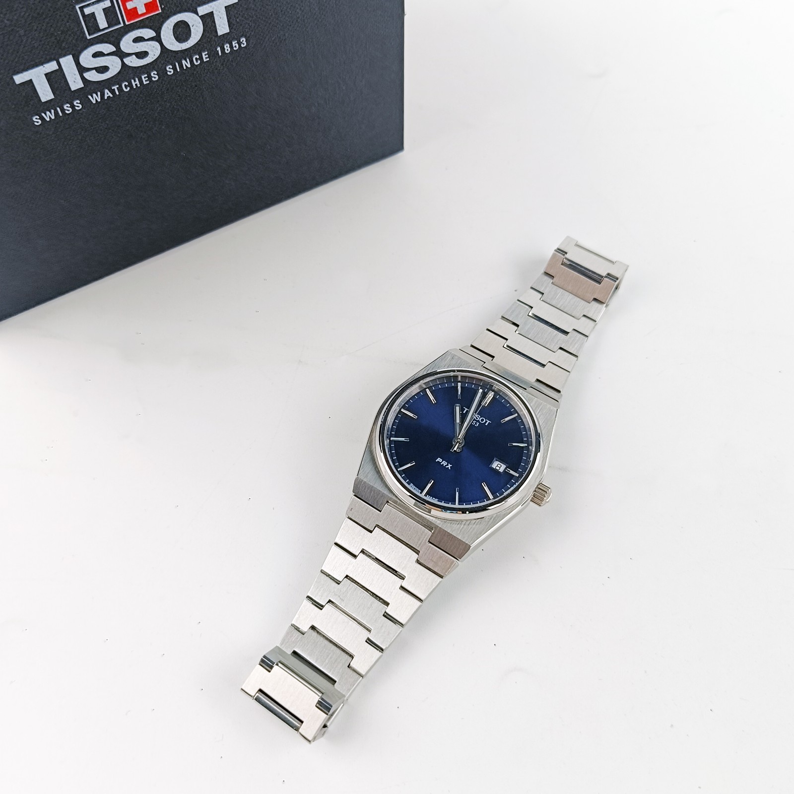 Tissot Classic PRX Blue Dial T137.410.11.041.00 Steel Quartz Men New Watch 41mm