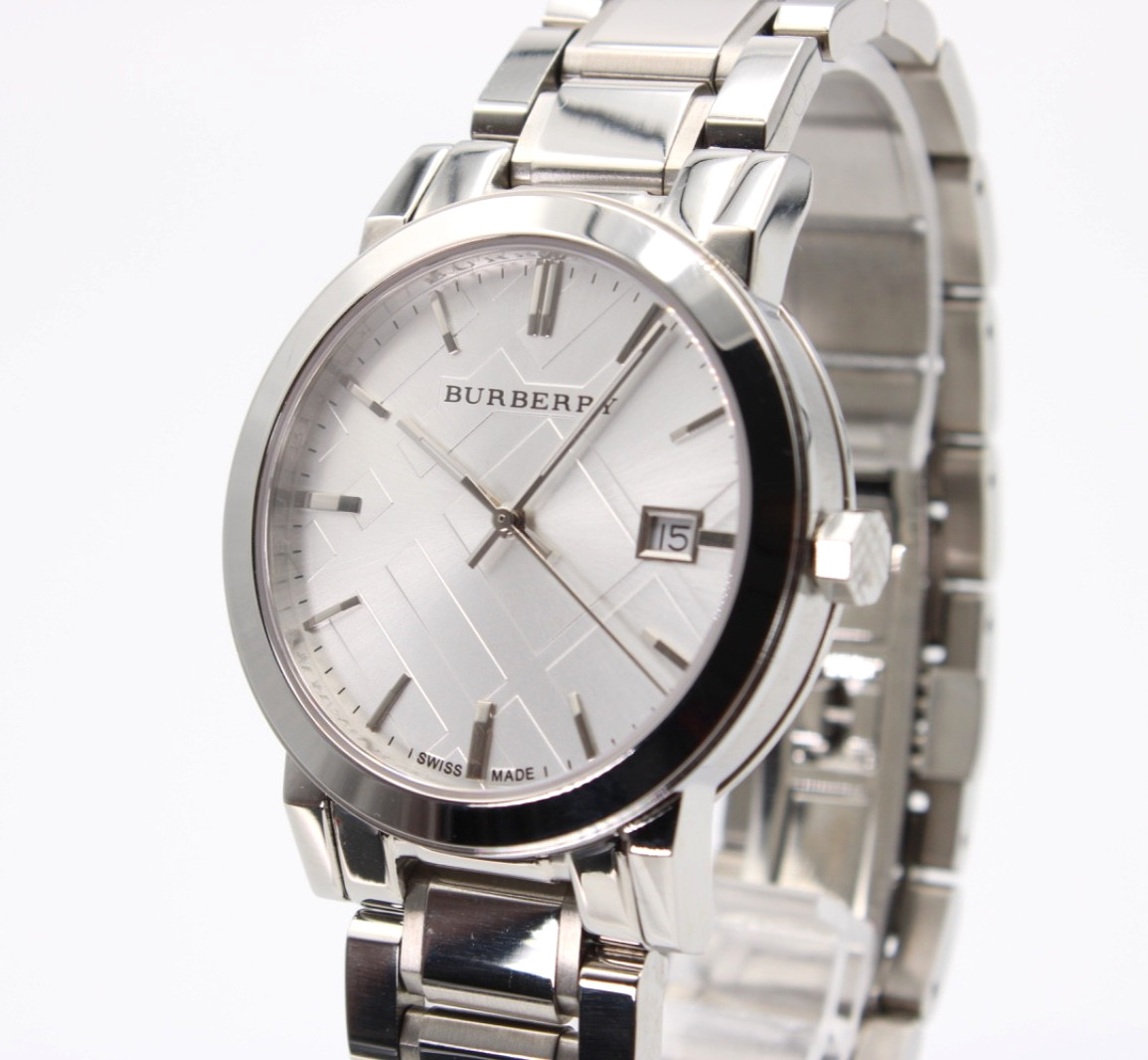 BURBERRY THE CITY Stainless Steel Silver Unisex Watch BU9000