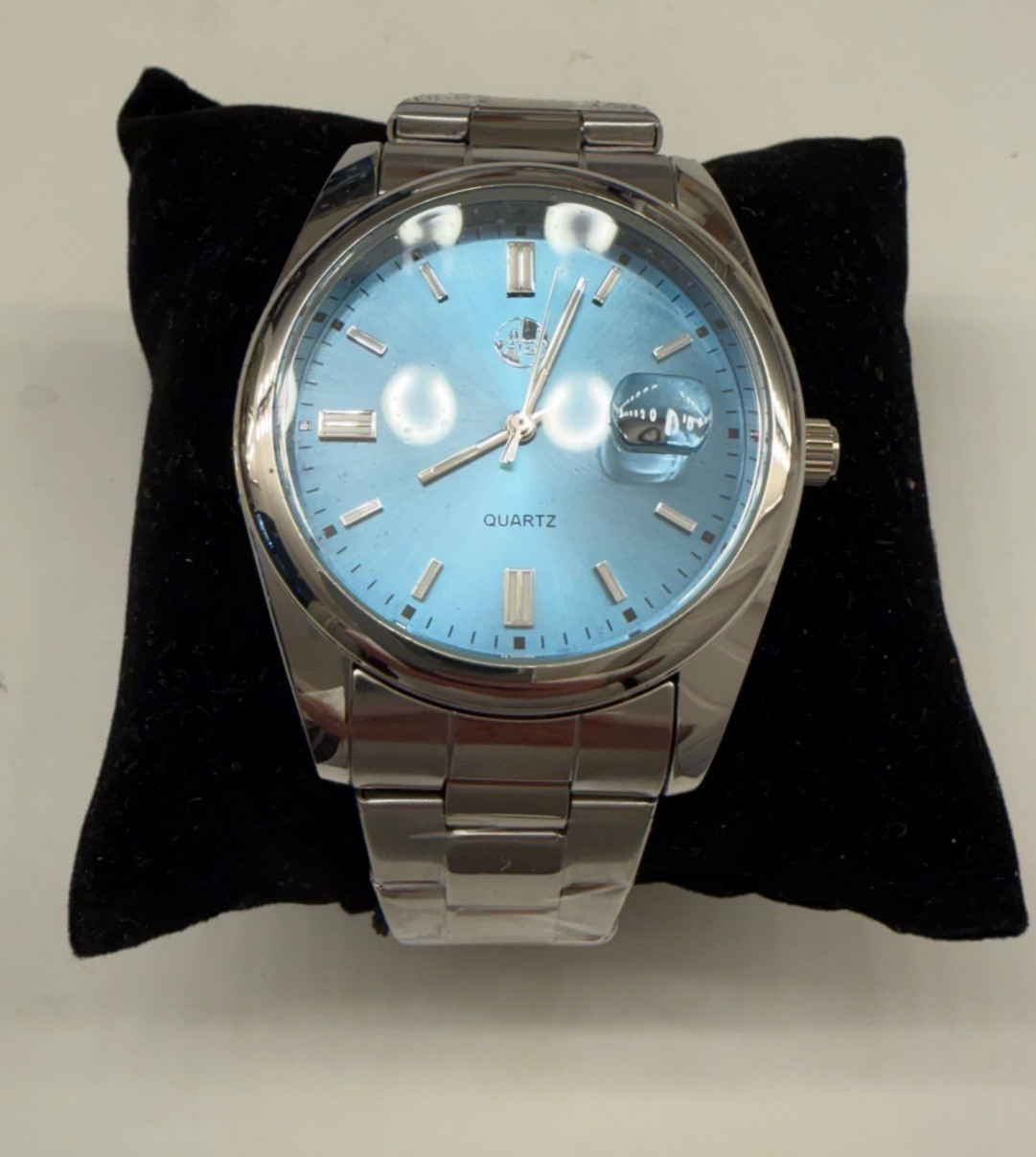 AJ Quality Watches USA Men’s Oyster PD 41mm Tifny Blue Steel Quartz Watch NIB