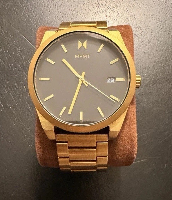 MVMT Element Aether Gold Tone Men’s Watch 43mm Black Dial Stainless Steel