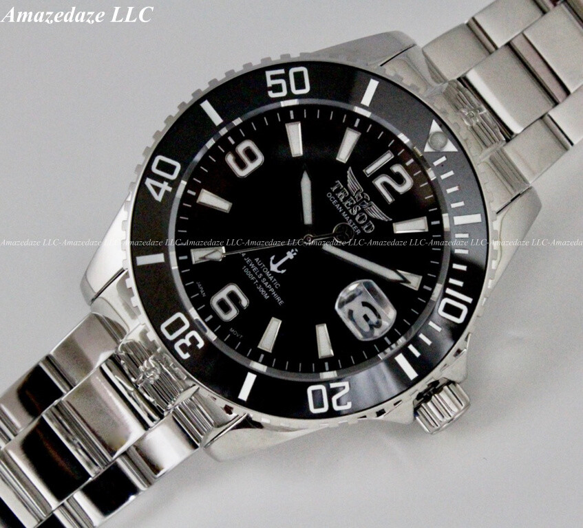 Tresod Mens 300M Ocean Master Sapphire Crystal Ceramic Bezel 24J Automatic Watch
