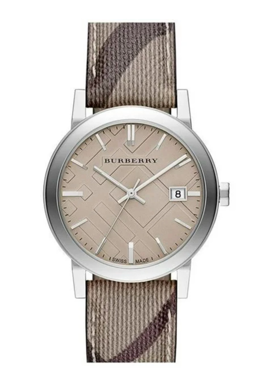 Brand New Burberry BU9029 City Nova Check Stainless Steel Unisex Swiss Watch