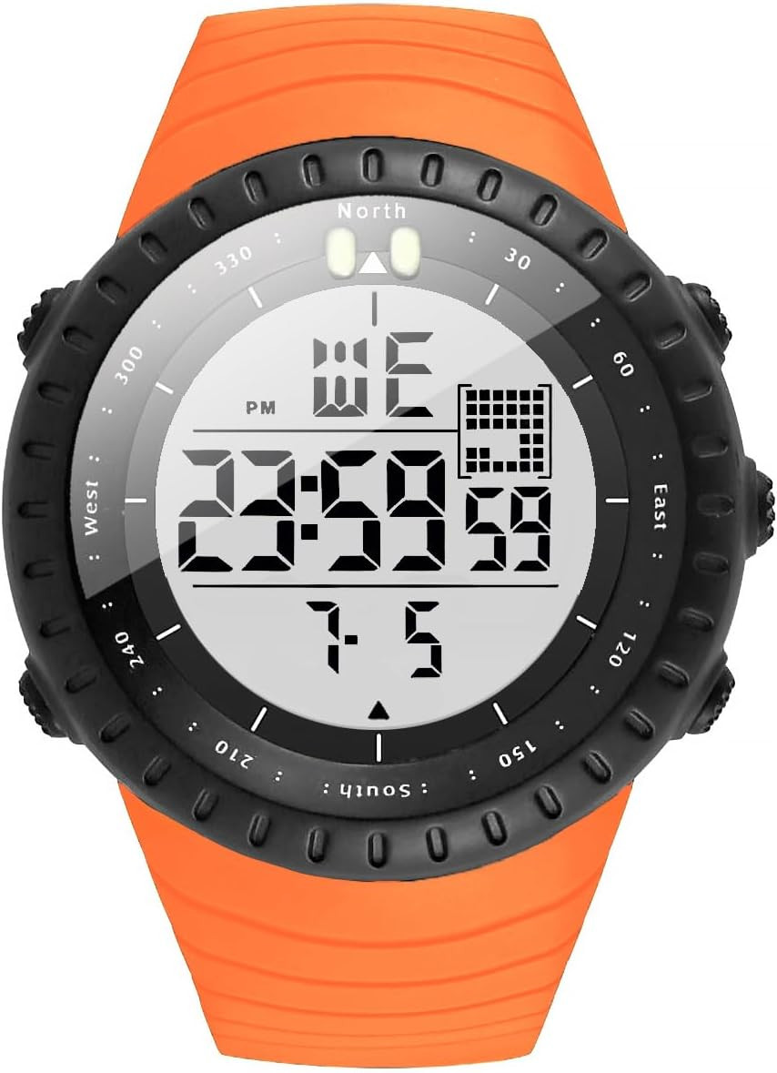 KXAITO Men’s Military Digital Sports Watch 50M Waterproof LED Alarm Stopwatch