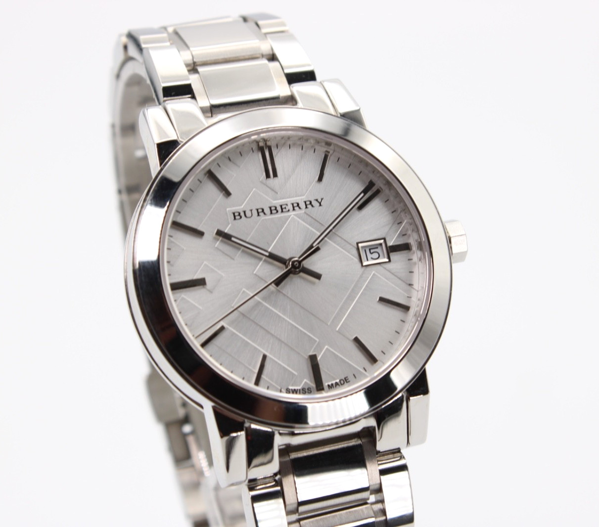 BURBERRY THE CITY Stainless Steel Silver Unisex Watch BU9000