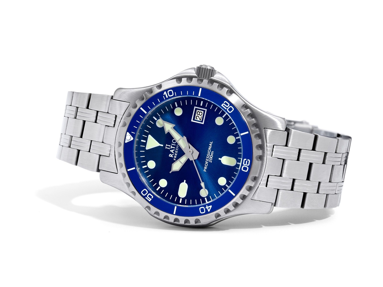 Ratio FreeDiver Professional Sapphire Blue Sunray Quartz RTF007 200M Men’s Watch