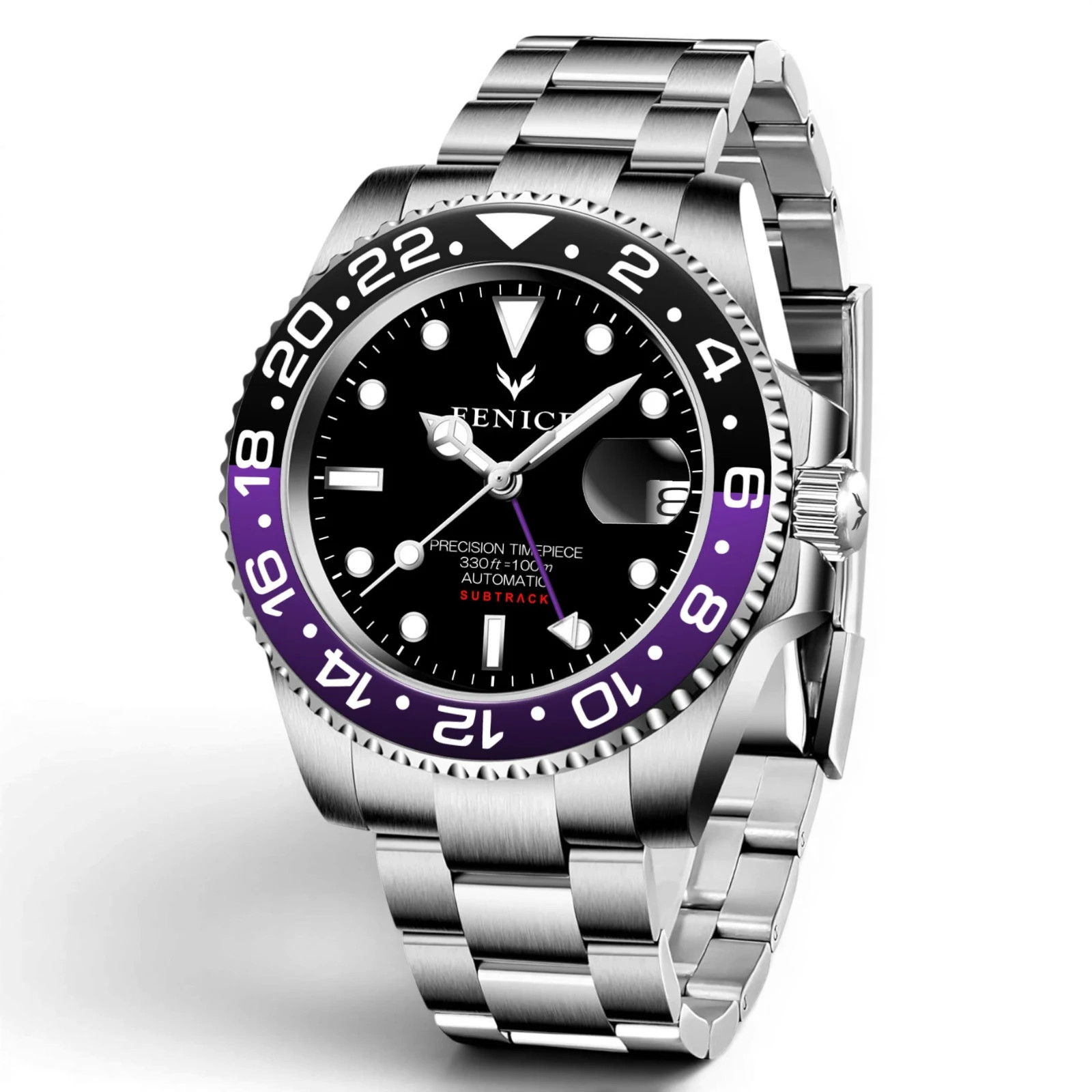 Fenice Subtrack GMT Automatic Watch NH34A Seiko 10ATM Analog
