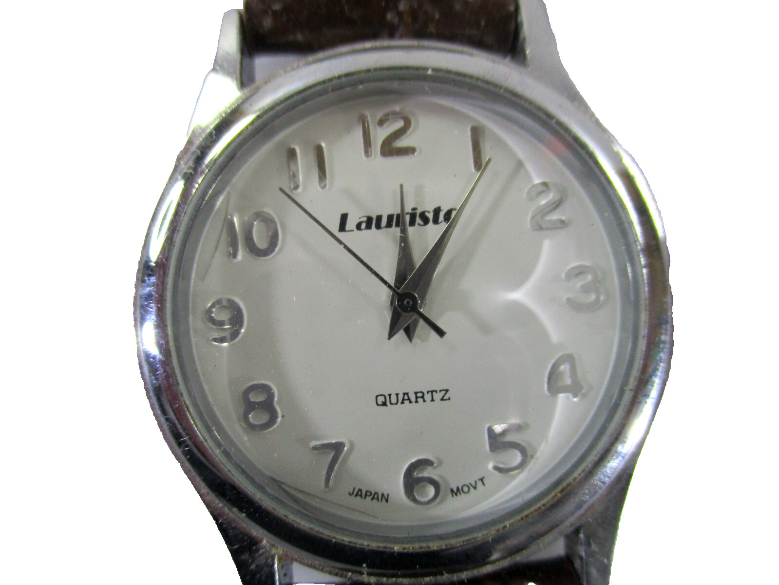 Vintage Lauristo Quartz Womens Watches Leather Bands Japan Movement Gold White