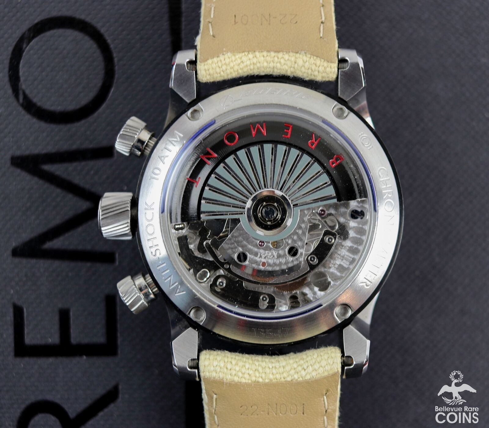 BREMONT Boeing Automatic Chronometer Model 247 White Dial Date SS Watch