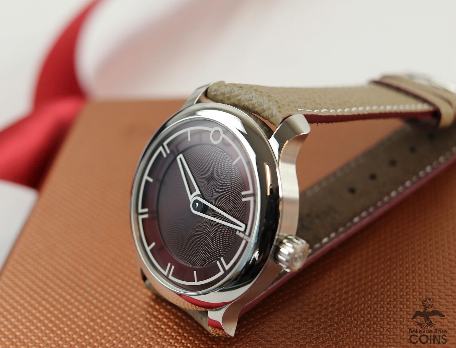 MING’s 17.09 Automatic Burgundy Dial Calibre 330 Handmade Strap Men’s Watch
