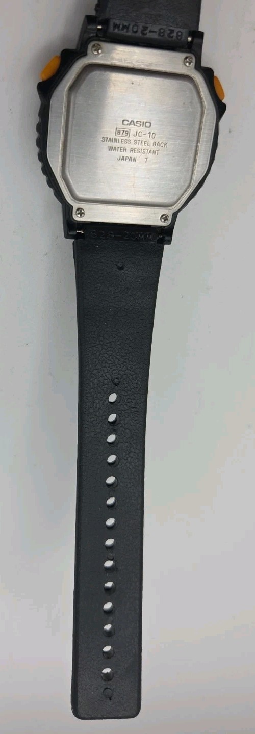 Vtg Casio JC-10 40mm Case Work Out Jog Walk Calorie Digital Watch New Batteries